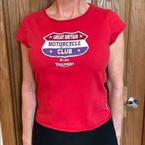 Triumph Great Britain motorcycle ladies L shirt